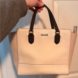 Michael Kors Two-Tone Cream and Black Tote